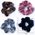 Handmade Accessory synthetic high quality velvet bands wholesale hair Solid Color Narrow Scrunchies